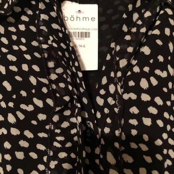 Bohme 4 Printed Ruffle Detailed Dress medium NWT - Picture 8 of 17